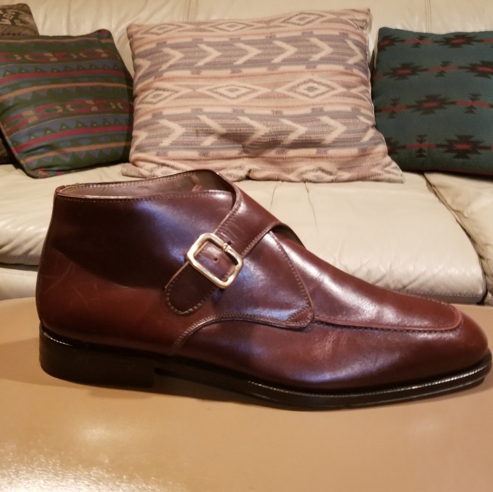 Bally Monk Strap Boots Brown